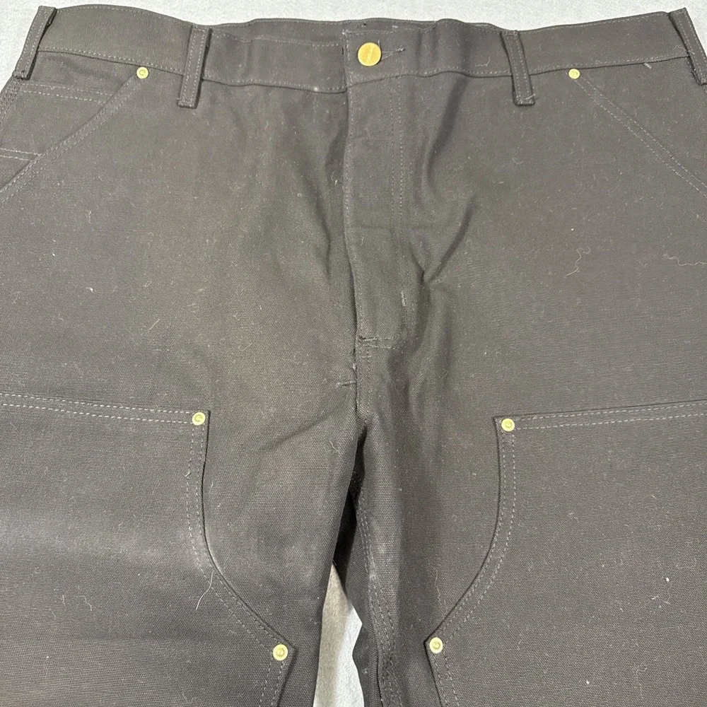 PANTS DOUBLE KNEE Carhartt B01 Mens 40x30 Black Loose Workwear Union MADE NWOT